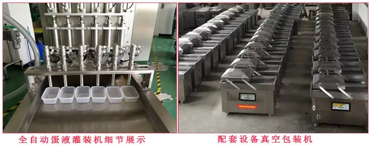 全自动蛋液免费火烧云加速器,鸡蛋干蛋液灌装成型机,真空包装机