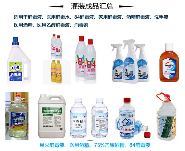 星火全自动免洗手消毒凝胶流水线灌装样品展示
